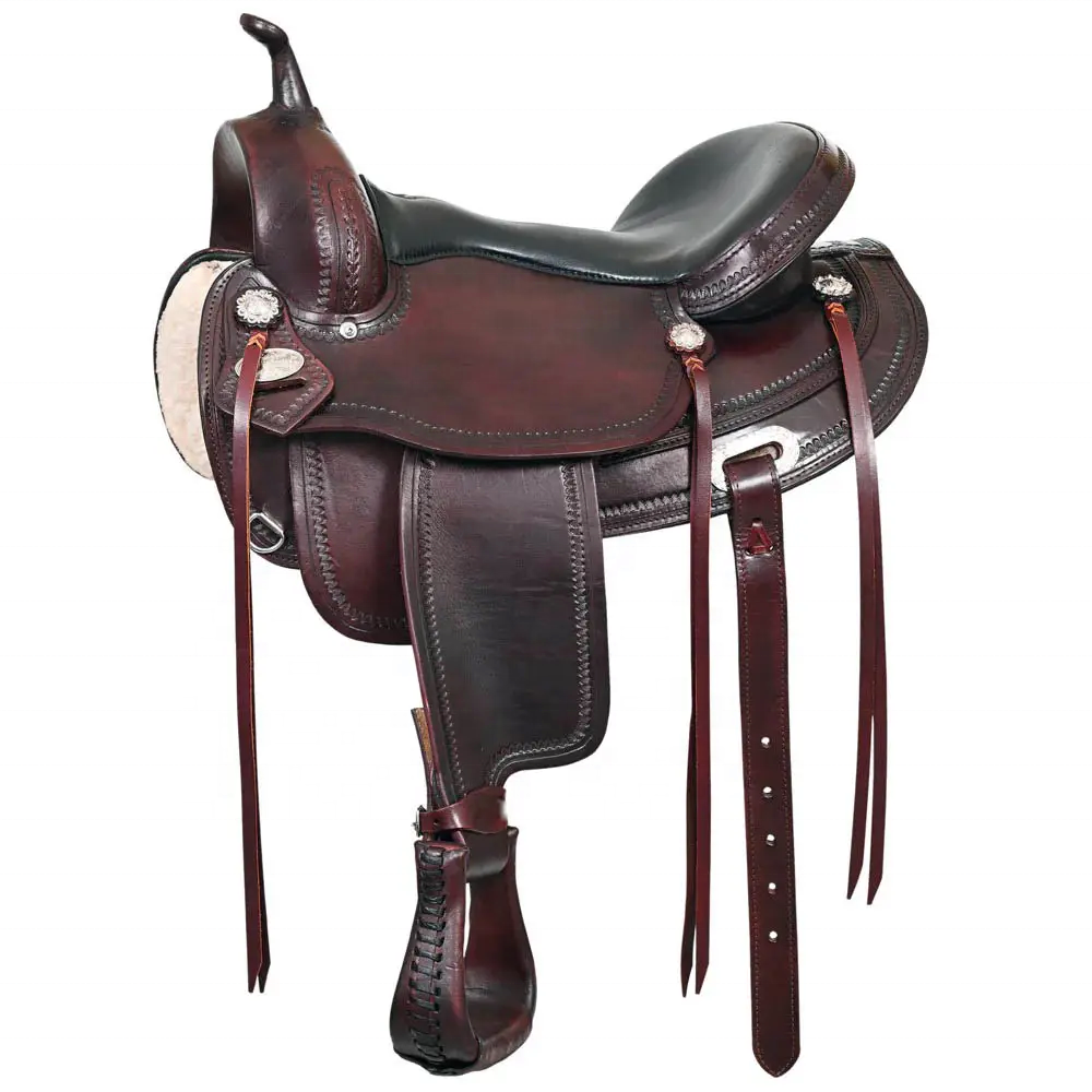 Western Horse Saddle American Leather Flex Tree Trail & Pleasure Chocolate Brown English horse racing products from India