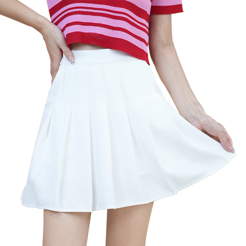 Mini Pleated Skirts Korean Style Women Sexy with Pockets Casual Factory Direct Summer Khaki Polyester for Women Knitted OEM/ODM