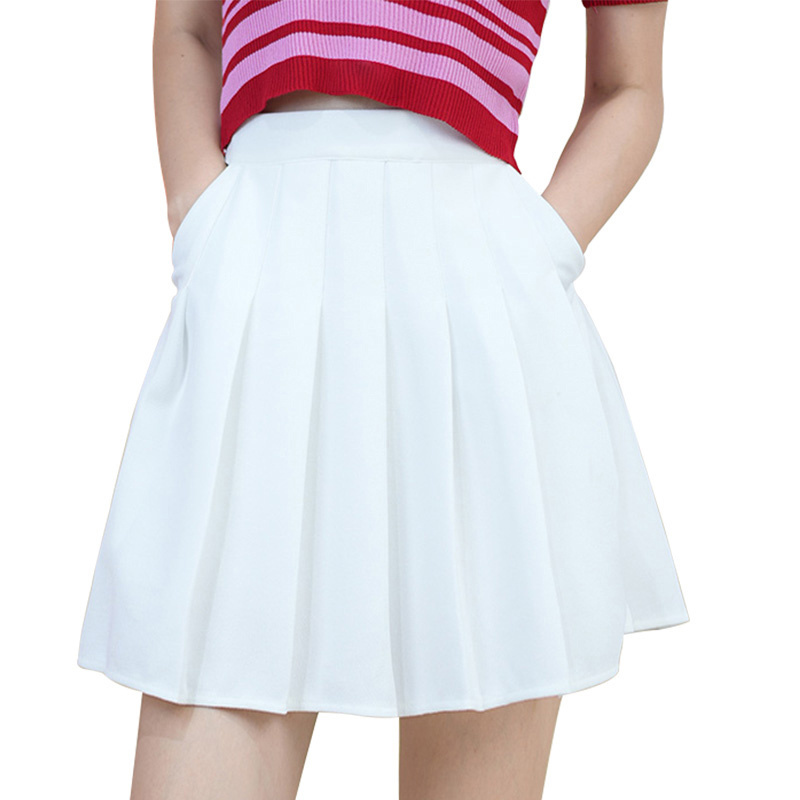 Mini Pleated Skirts Korean Style Women Sexy with Pockets Casual Factory Direct Summer Khaki Polyester for Women Knitted OEM/ODM