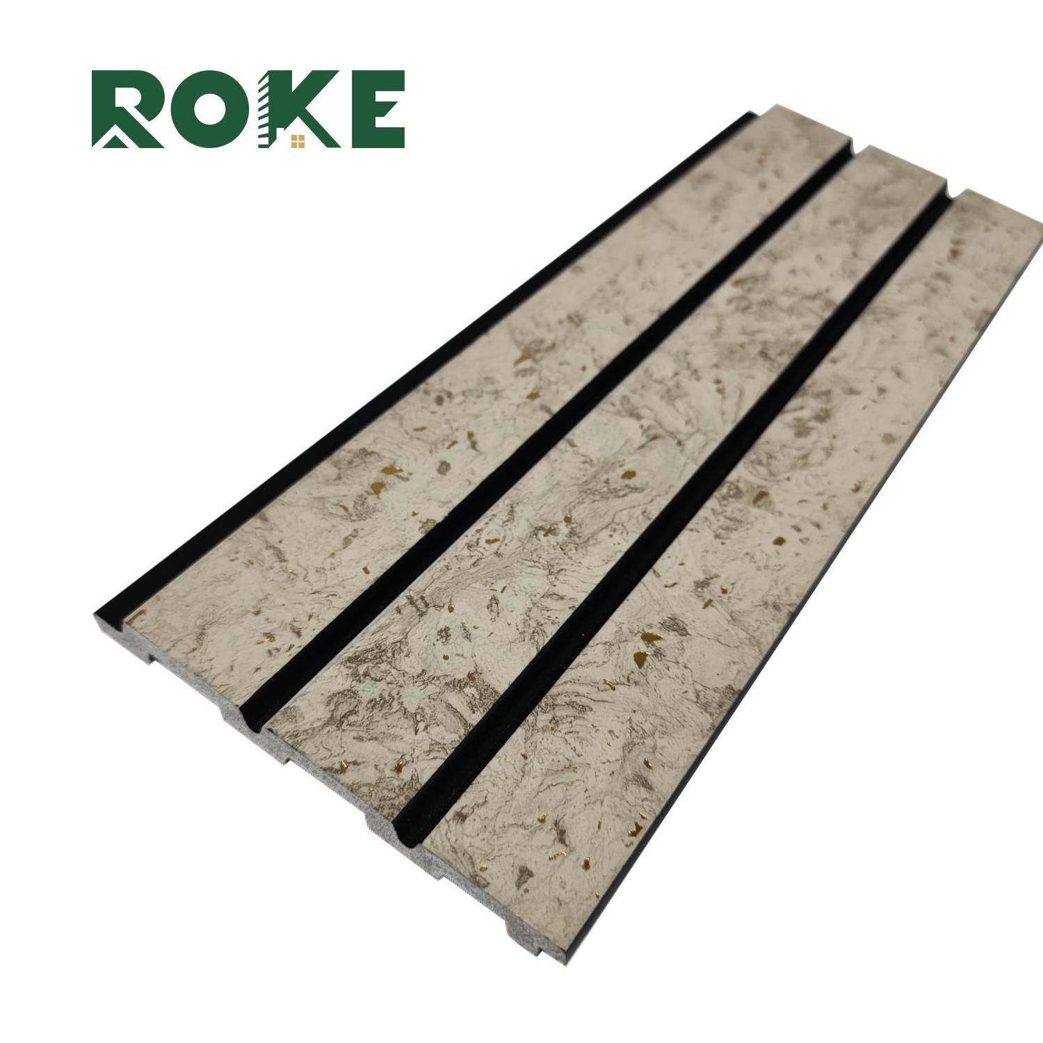 ps foam charcoal polystyrene decorative outdoor exterior interior fluted slat wall decor panel wall interior Factory