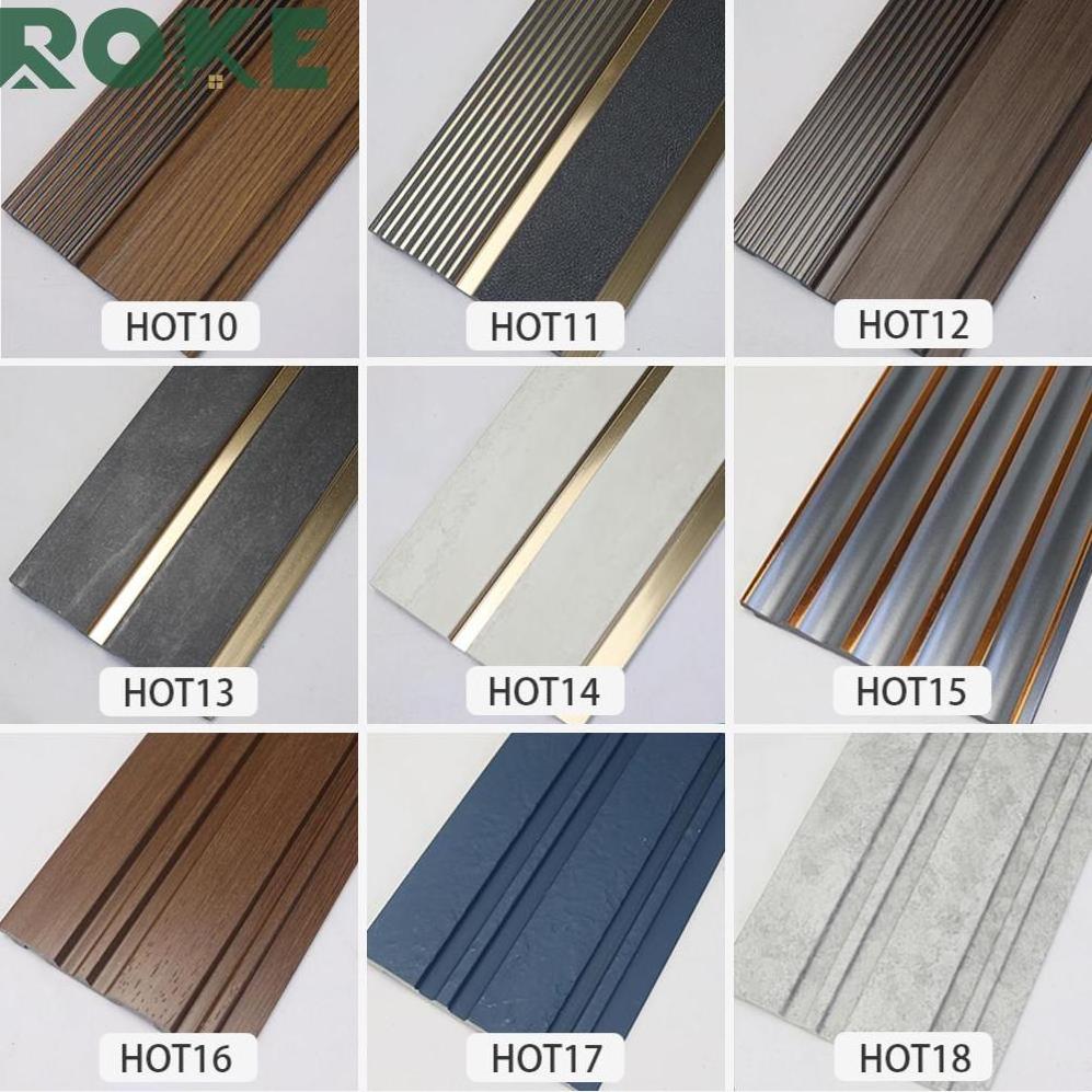 ROKE Factory price OEM 3 d 4x8 decorative exterior dark grey gold wall decorative panels for house