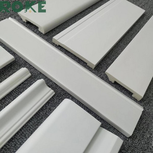 Factory price waterproof plastic foam custom ps baseboard chair rail moulding trim mopboard base molding