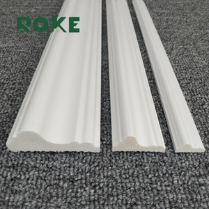 ROKE Factory Modern White Ps Skirting Lines Plastic Baseboard Flooring Molding