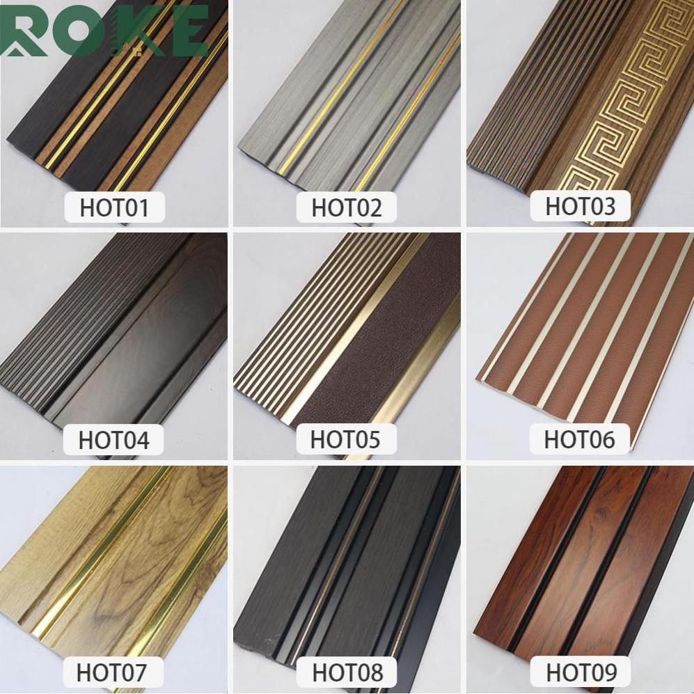 ROKE Factory price OEM 3 d 4x8 decorative exterior dark grey gold wall decorative panels for house