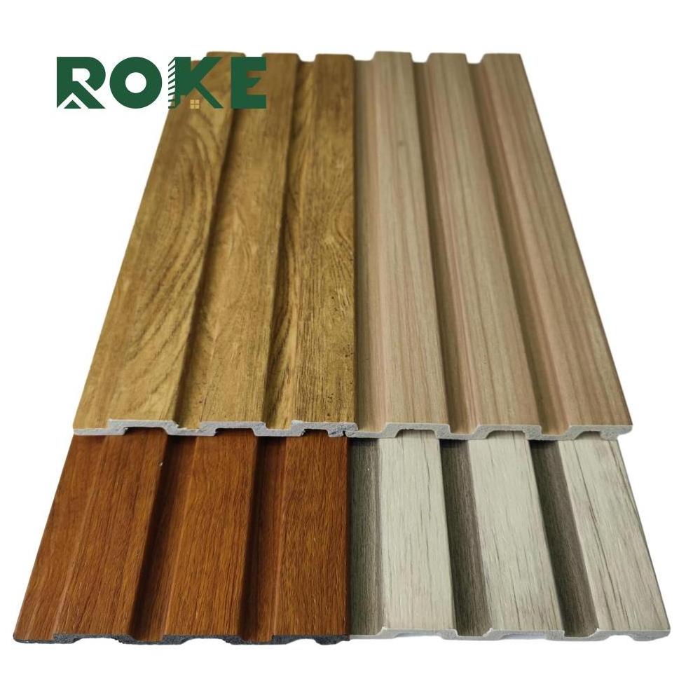 ROKE OEM Indoor Wall Decoration Ps Fluted Wallboard For Tv Background Interior Wall Panel