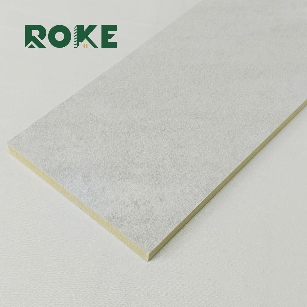 ROKE fabric bamboo charcoal wood veneer luxury hotel indoor wood veneer mirror bedroom wall decor panel interior home decoration