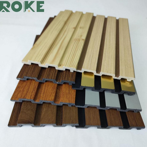 ROKE Factory price OEM 3 d 4x8 decorative exterior dark grey gold wall decorative panels for house