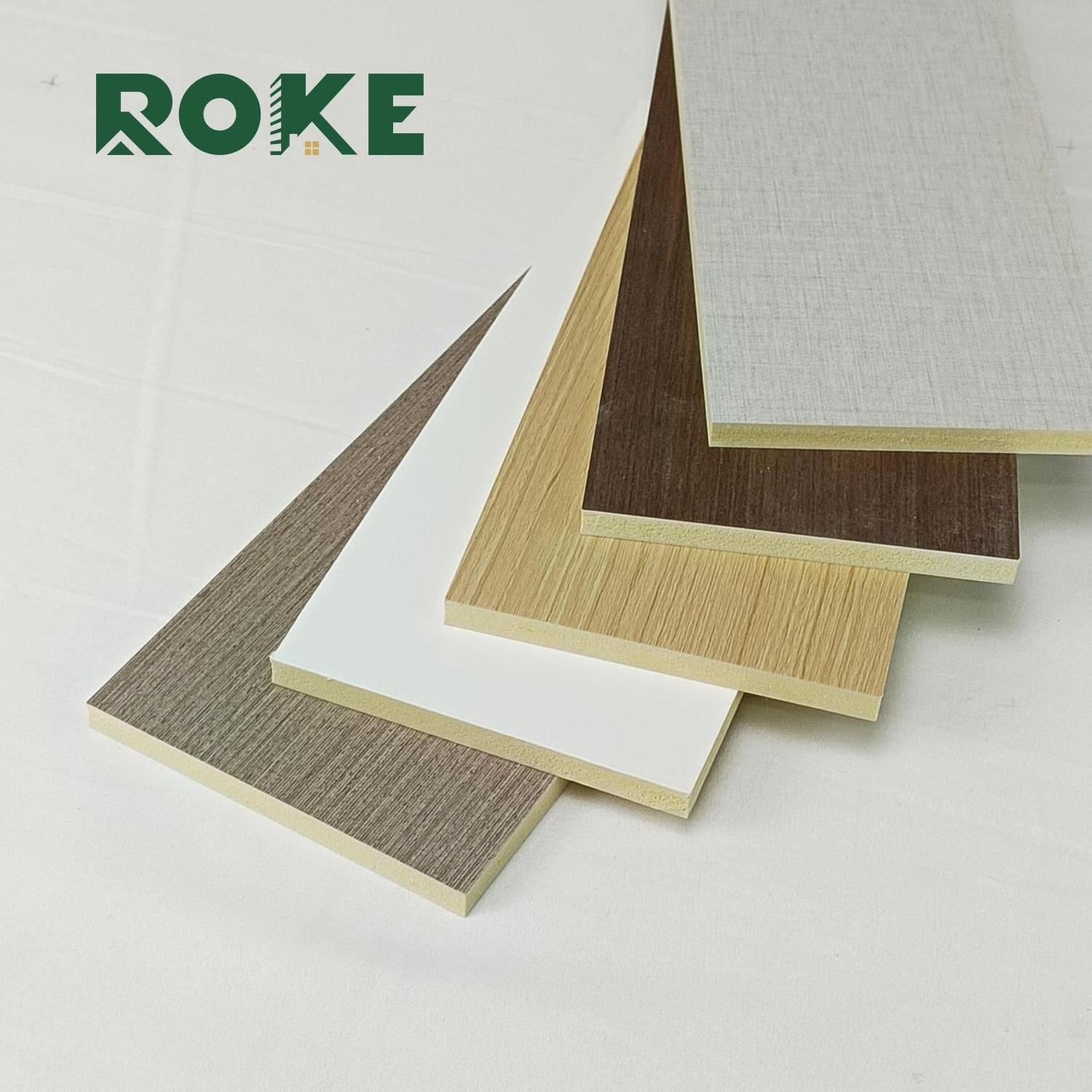 ROKE Factory Price Coextruded Wall Panel Wood Veneer Background Wall Wpc Wall Panel Bamboo Charcoal Wood Veneers