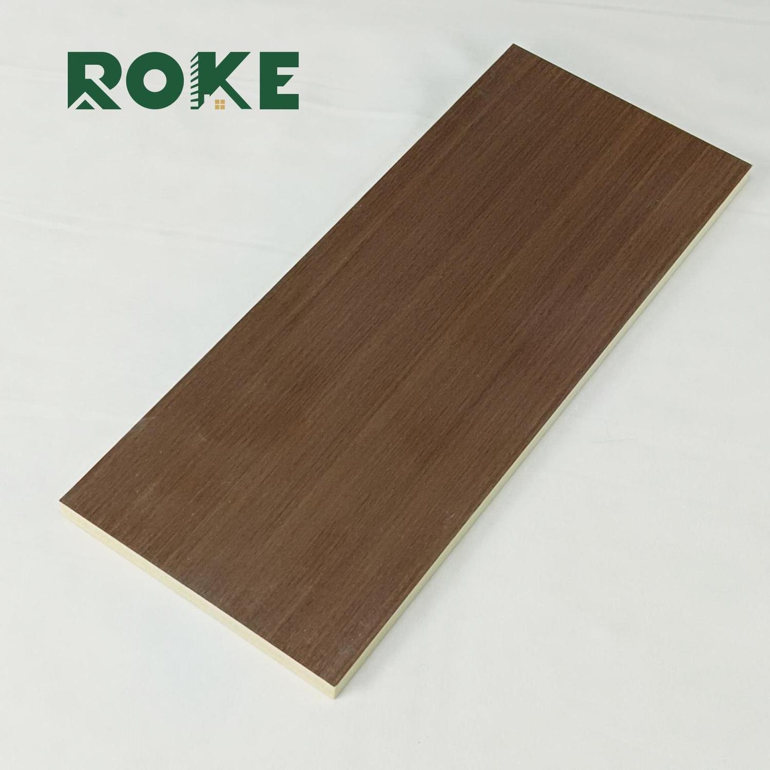 ROKE Factory Price Coextruded Wall Panel Wood Veneer Background Wall Wpc Wall Panel Bamboo Charcoal Wood Veneers