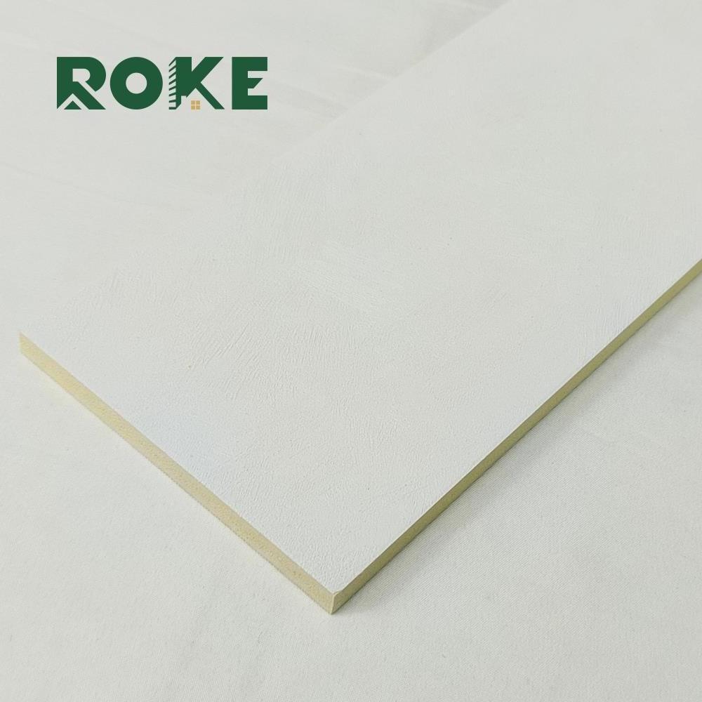 ROKE fabric bamboo charcoal wood veneer luxury hotel indoor wood veneer mirror bedroom wall decor panel interior home decoration