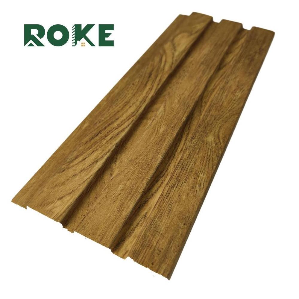 ROKE OEM Indoor Wall Decoration Ps Fluted Wallboard For Tv Background Interior Wall Panel