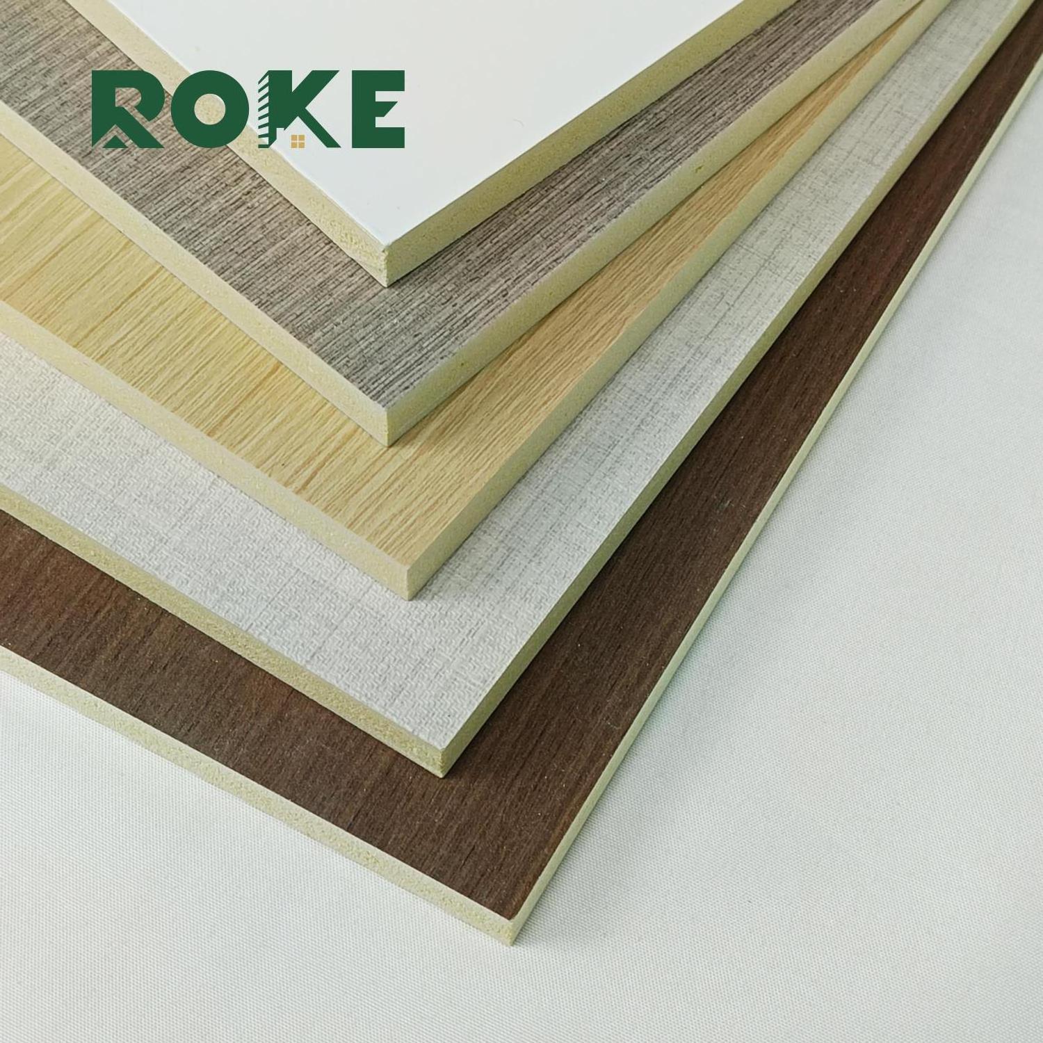 ROKE Fine bamboo charcoal wood veneer sheet modern self adhesive bed golden wallboard wall board panel gold for interior walls