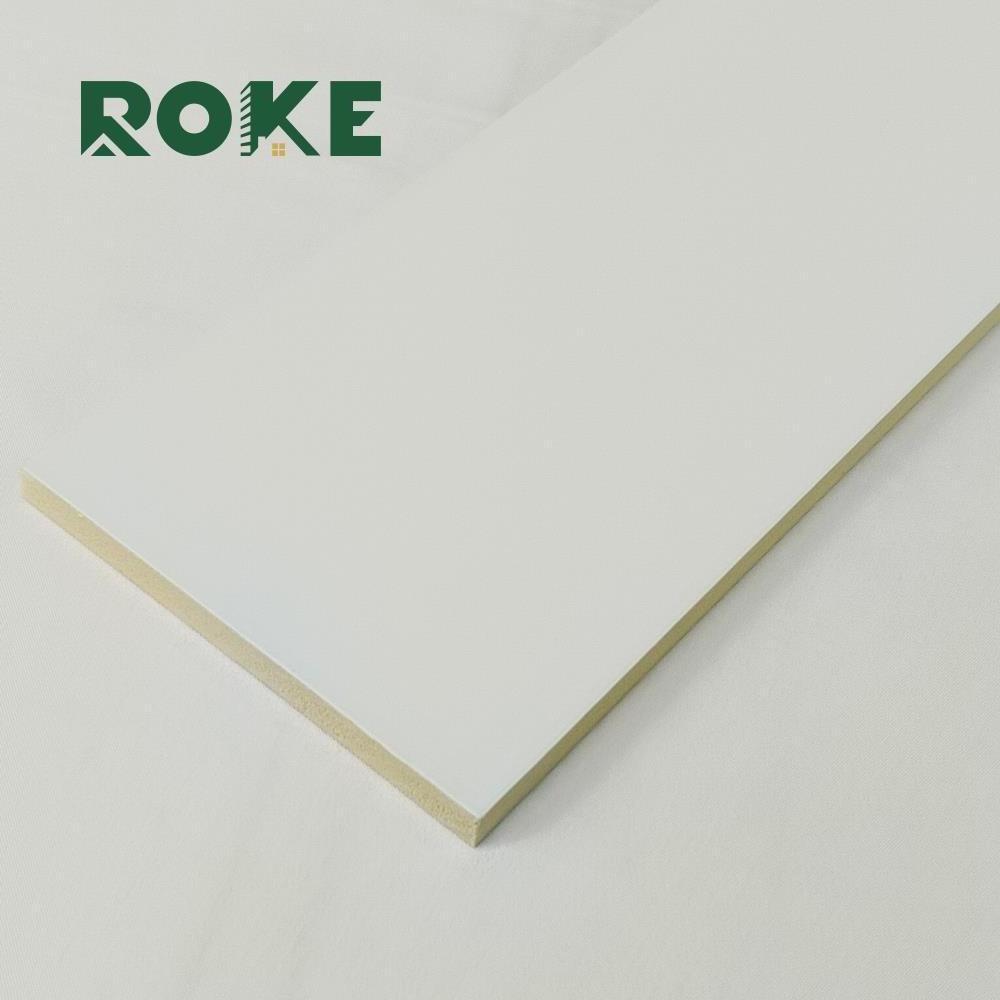 ROKE fabric bamboo charcoal wood veneer luxury hotel indoor wood veneer mirror bedroom wall decor panel interior home decoration