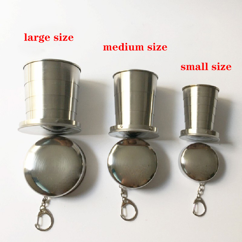 Stainless Steel Portable Travel Camping Cups Folding Cup Telescopic Collapsible Cup