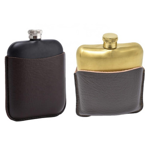 Men matte black hidden pocket whiskey liquor stainless steel alcohol hip flask with funnel gift sets 6oz Hiking Camping Gifts