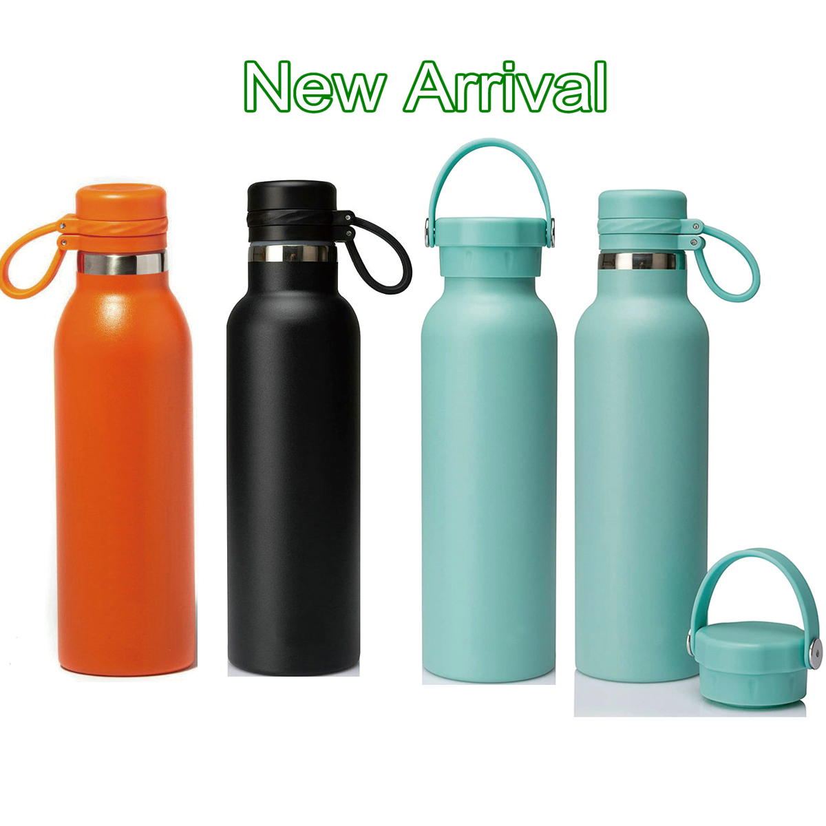 custom logo double wall  powder coated insulated vacuum flask thermos stainless steel water bottle