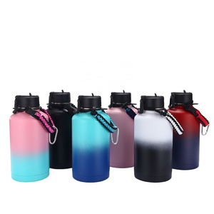 36oz printing double wall 64 oz stainless steel insulated water bottle with handle wholesale keep warm cold