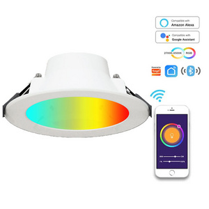 Smart Light Customized Factory Price Wifi Bluetooth Connectivity Dimmable RGB Led Downlight smart home lights