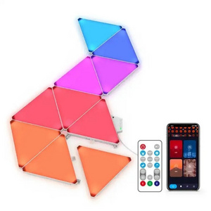 Creative Home Smart Light App Controlled Triangle Lamps Modular LED Triangle Lights Triangle LED Panel for Bedroom Wall Light