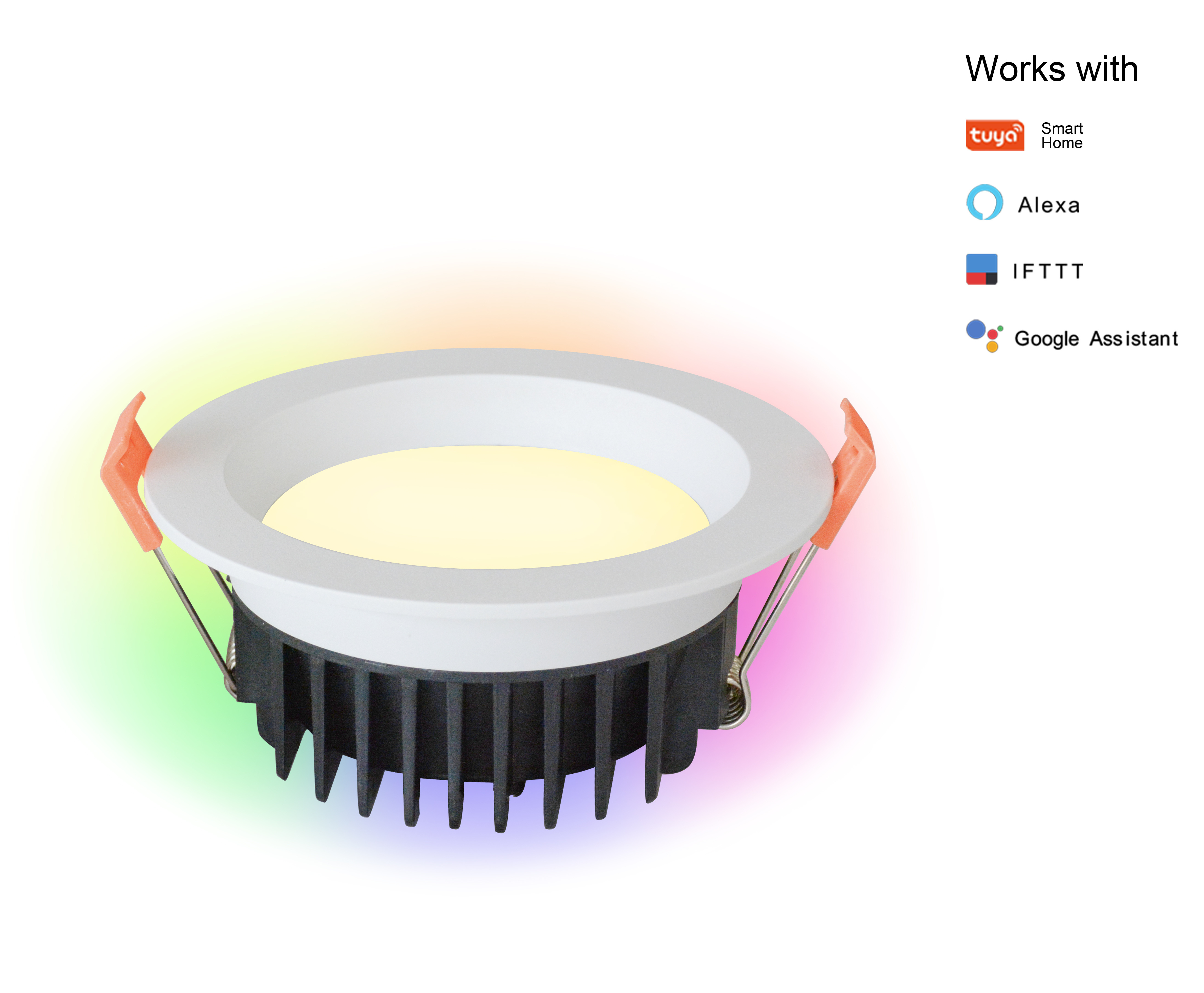 Smart Led Recessed Light Wi-Fi Led Downlight Rgbww Can Lights Music Sync Simple Retrofit Installation Compatible With Alex