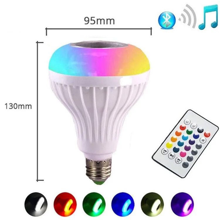 Home Smart Light RGB Color Music Bulb E27 12w Led Rgb Dimmable Bluetooth LED Bulb for Home Party Stage Ambience Music Lighting