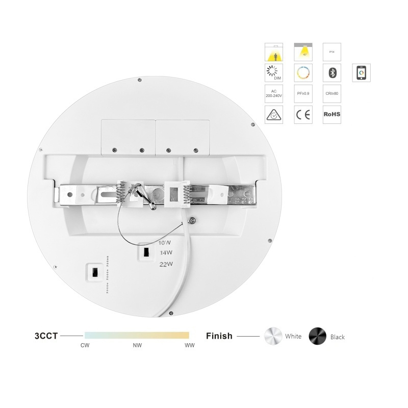 Factory Price 3Cct Ceiling Light Adjustable LED Downlight 110v220v White SMD Waterproof IP20 12w 18w 24w MODERN LED CEIL LIGHT