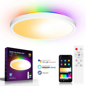 Modern Smart Ceiling Lamps RGB Dimming Home Lighting APP Bluetooth Music LightAC220V 42W 60W  Living Room Home Decor Lights