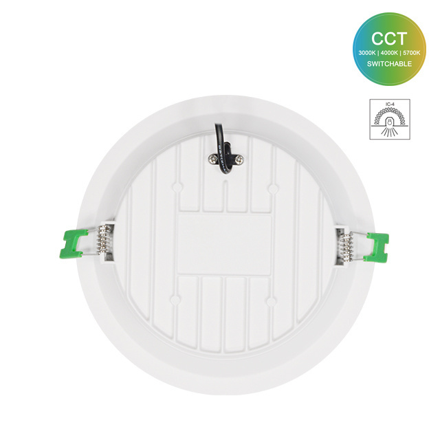 Smart Home Light 6.0 Inch Recessed IP44 LED Downlight Slim 18W 100Lm/W Tri-Color Dimmable and CCT Dimmable