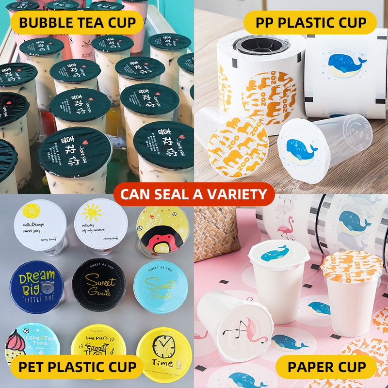 CE plastic cup sealing lid machine automatic cup sealer machine