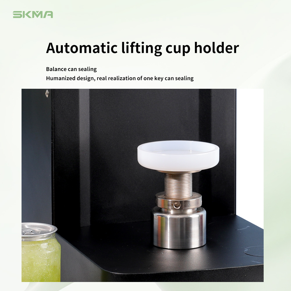 2024 Popular Model Commercial Automatic Bubble Tea Can Seamer Non-Rotary Can Sealing Machine For Coffee Juice Soda Beer