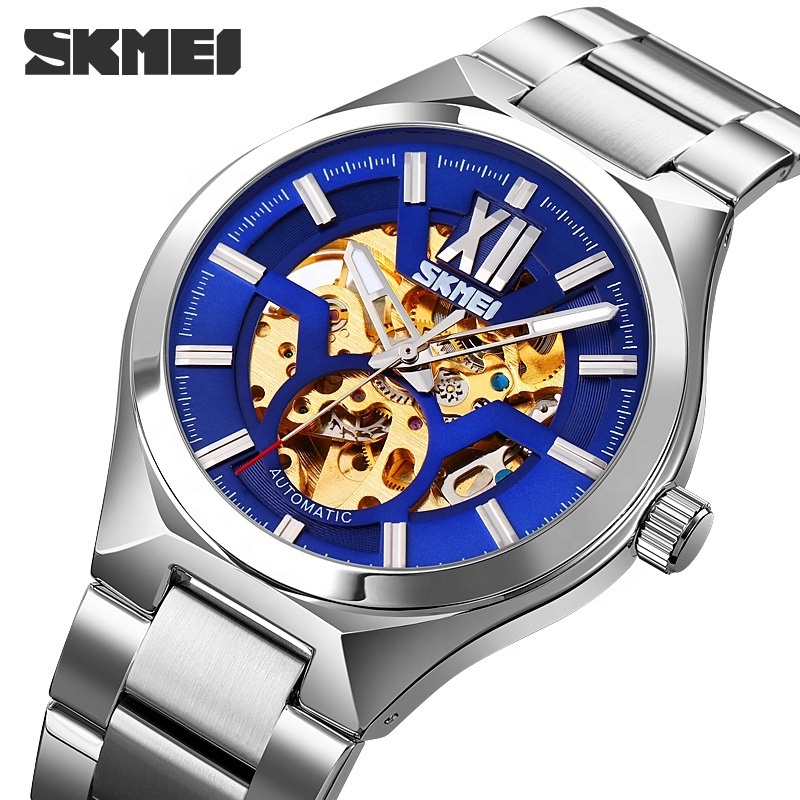 SKMEI 9258 japan movt water resistant stainless steel back automatic mens watch men luxury mechanical watches