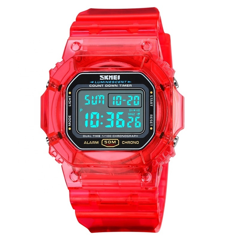 New Arrival SKMEI 1999 Jelly Colors Digital Watches High Quality Relojes Hombre Deportivo