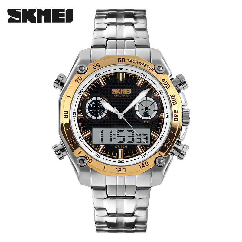 Man Watch Gold Electronic Japan Movt Watch Sr626sw Price 30m Waterproof SKMEI 1204 Customized Watch