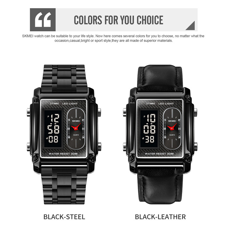 SKMEI fashion 3time relojes hombre man watch made in china japan movt stainless steel back sr626sw BestSuppliers