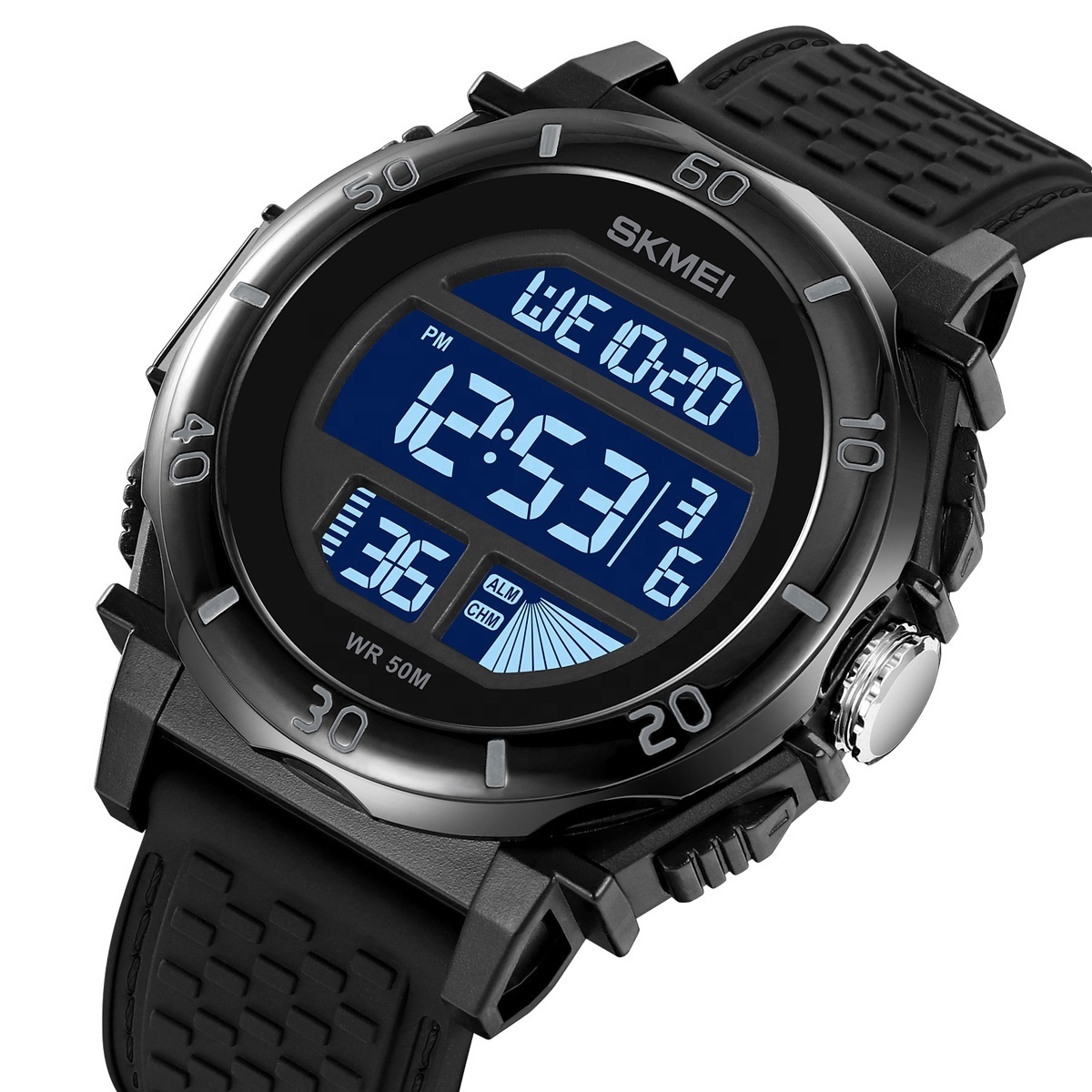 SKMEI 2099 Chinese Men Shockproof Waterproof Sports Wristwatches LED Chrono Alarm Clock Mens Silicone Big Digital Watches Hour