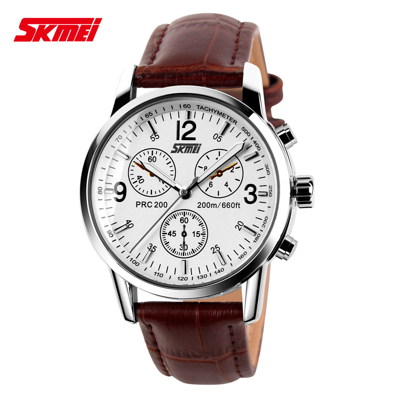 Japan Movt Quartz Watch Sr626sw Men Watches Stainless Steel And Genuine Leather Band Waterproof From Skmei