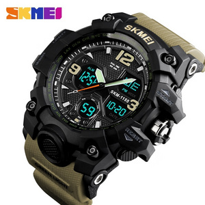 Skmei 1155B Classic Men Luxury Brand Multifunctional Dual Time 50 Atm Water Resistant Digital Movement Wrist Watches For Mens