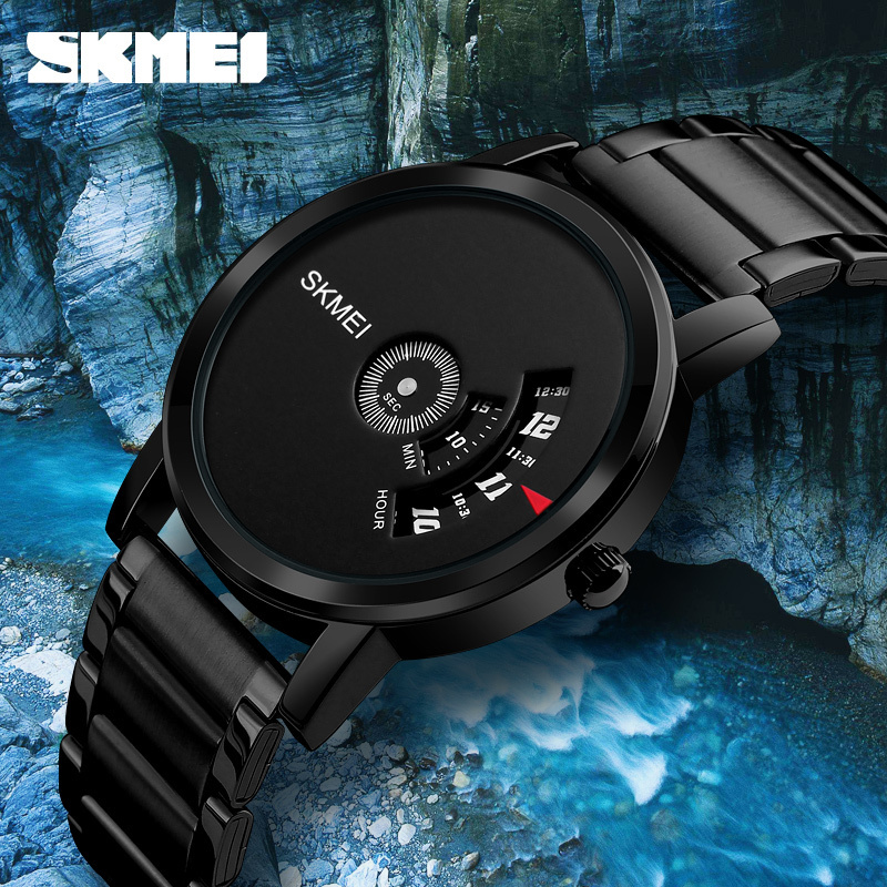 popular Skmei 1260 japan mov't quartz 3atm water resist fashion watch stainless steel back Wholesale brand men watch