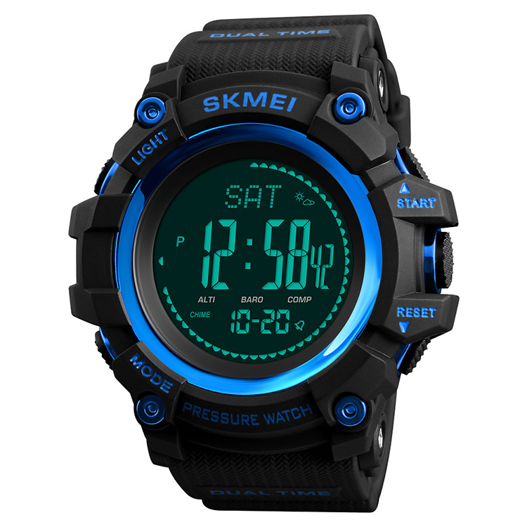 Skmei 1358 Multifunction Altimeter Compass Pressure Thermometer Weather Pedometer Digital Fashion Men Watch