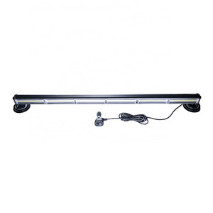 White 34" 60W COB LED  Hazard Warning Strobe Emergency Light Bar