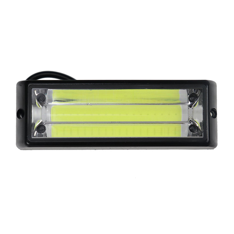 DC12-24V 10W White COB LED Car DRL Emergency Hazard Warning Flash Strobe Brake Lights