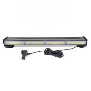 80W COB LED Strobe Light 24" Flashing Modes Magnet Base Car Traffic Emergency Light Bar Hazard led Warning Flash Lamp White