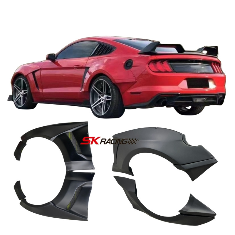 Auto Parts 15-22 Left right side Fender Flare Wheel Arch Cover Trim Unfinished resin Exterior For Ford Mustang 15-22 Body kits