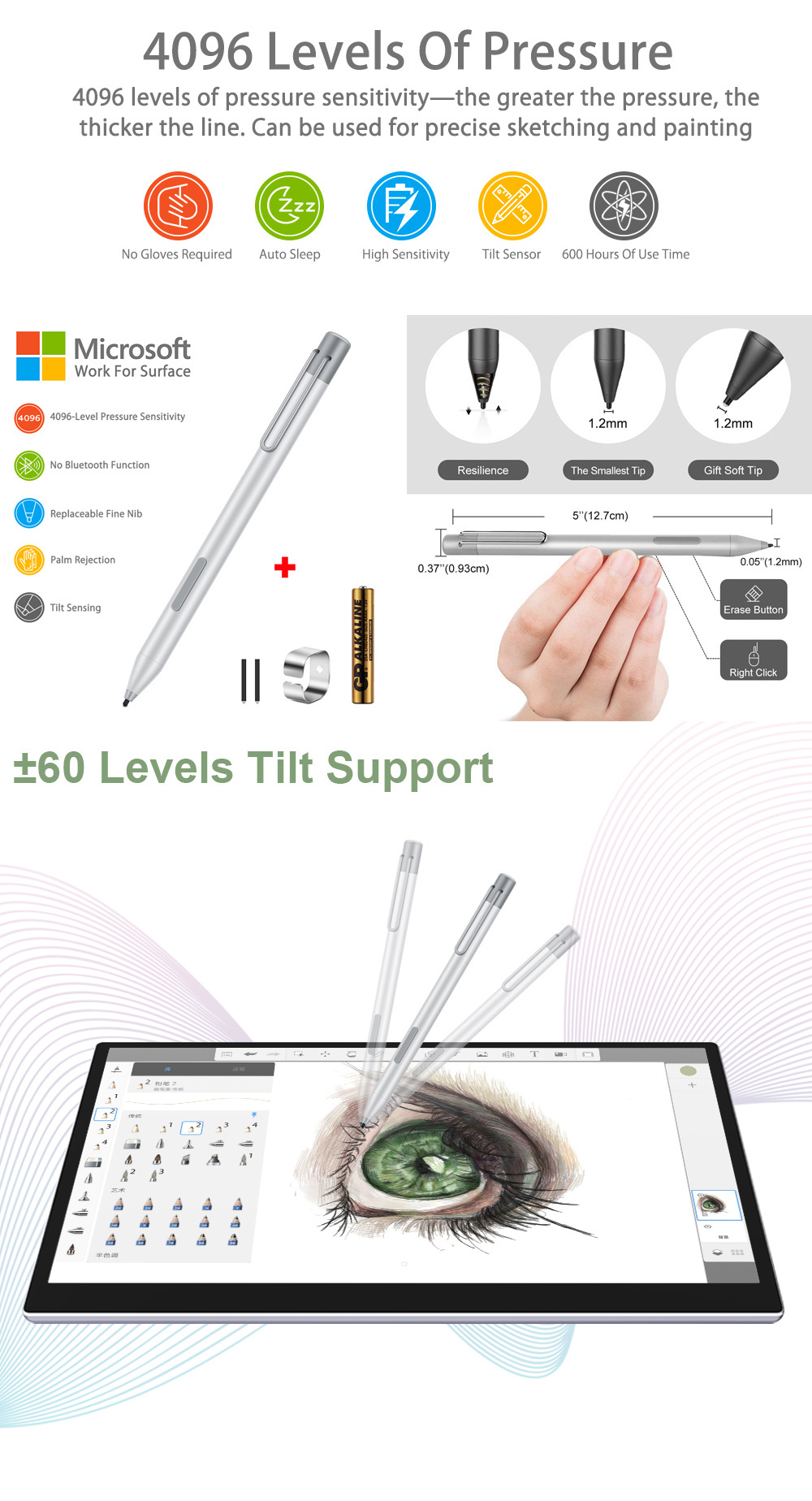 Digital Drawing Tablet with Touch Screen, 13.3 Inch Graphics Monitor ...