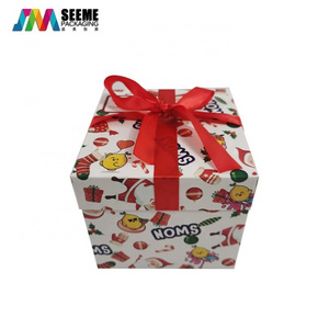 Wholesale Empty Christmas Gifts Box Custom Christmas Gift Candy Sweet Paperboard Gift Box With Top and Bottom