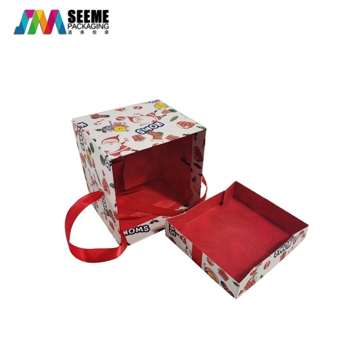 Wholesale Empty Christmas Gifts Box Custom Christmas Gift Candy Sweet Paperboard Gift Box With Top and Bottom