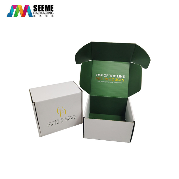 Custom Logo Low Moq Eco Friendly Colored Carton Shipping Box Printing Pink Packaging Custom Gift Box Corrugated Mailer Box