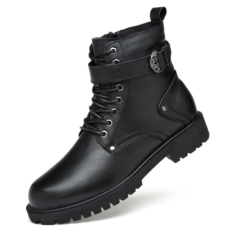 Hot Sale Work Leather Safety Ankle Working Construction Martin Boots for Men Women