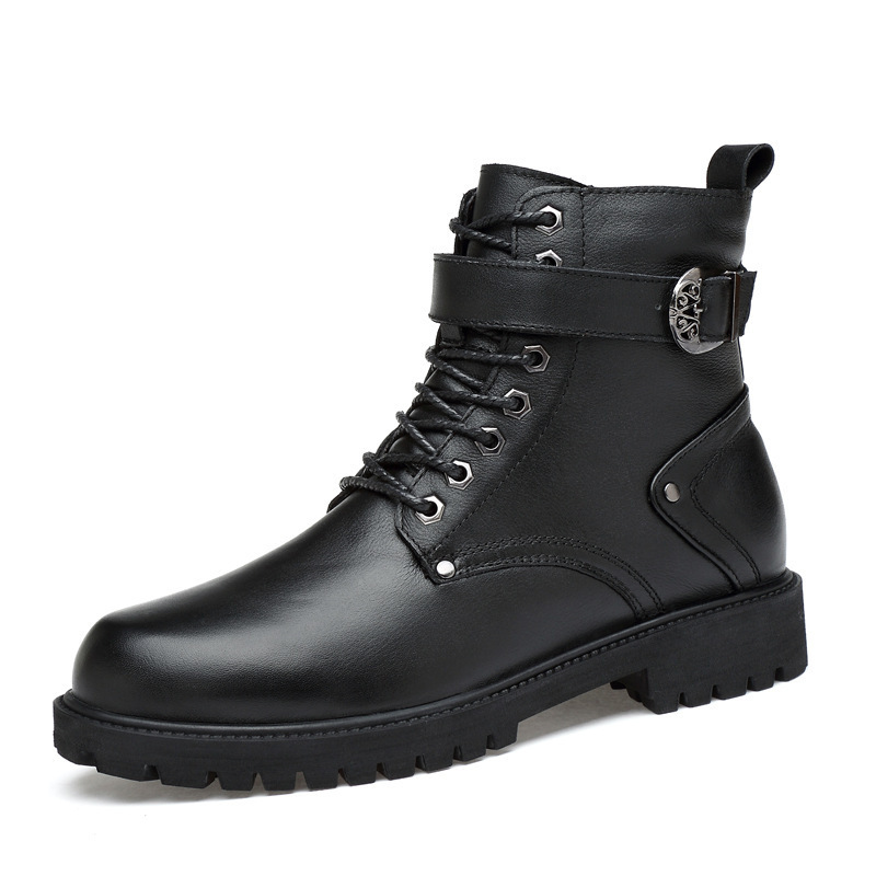 Hot Sale Work Leather Safety Ankle Working Construction Martin Boots for Men Women