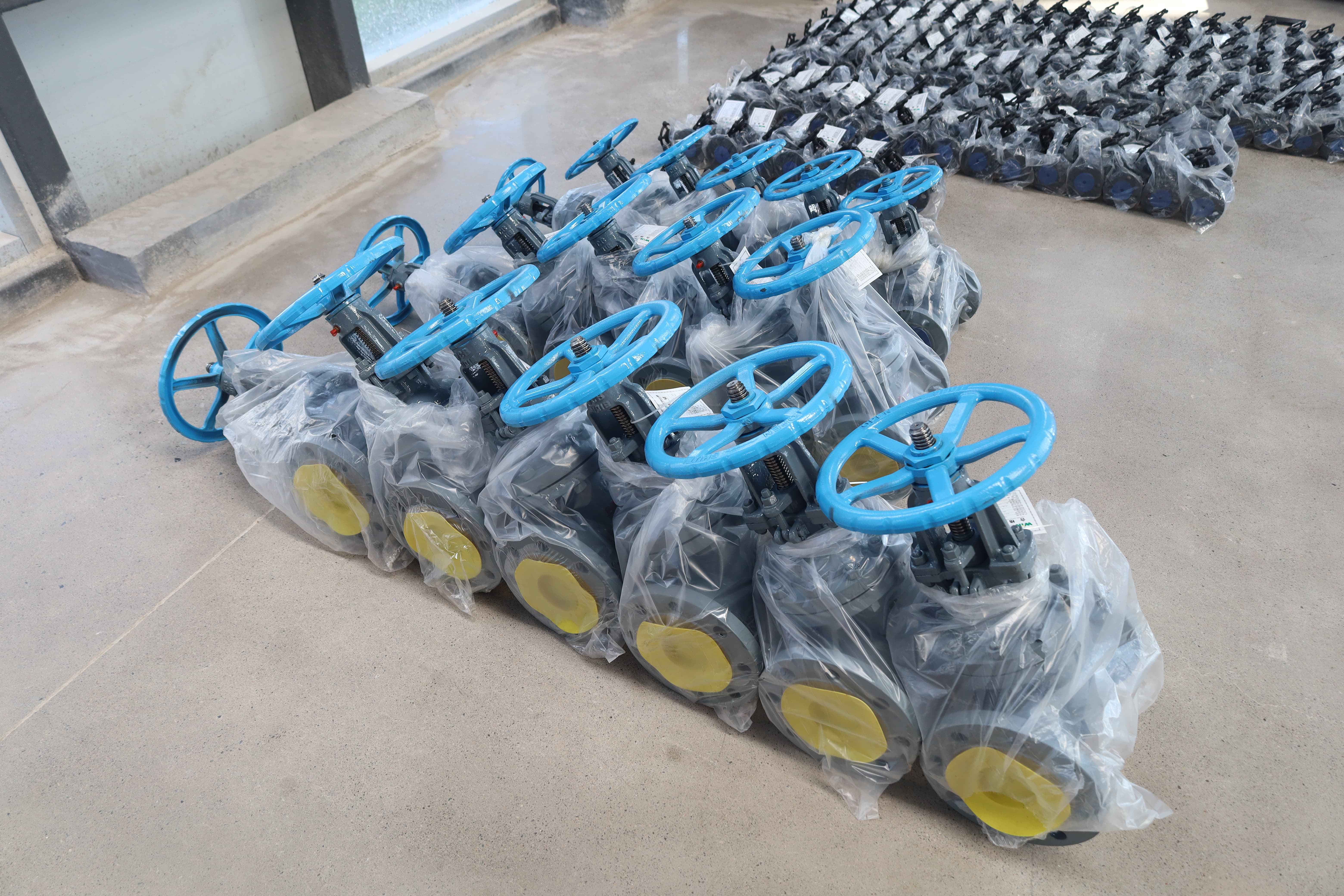 Double flanged gate valve soft seal manual nodular cast iron blind rod gate valve